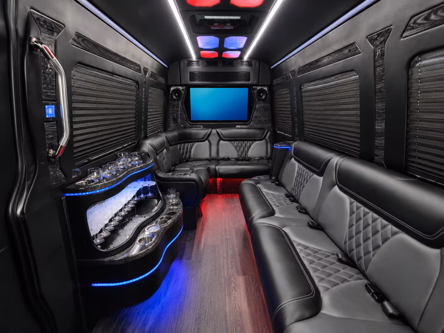 abilene 30 passenger party bus inside
