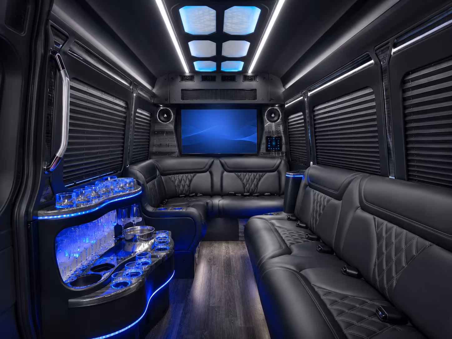 abilene 30 passenger party bus interior